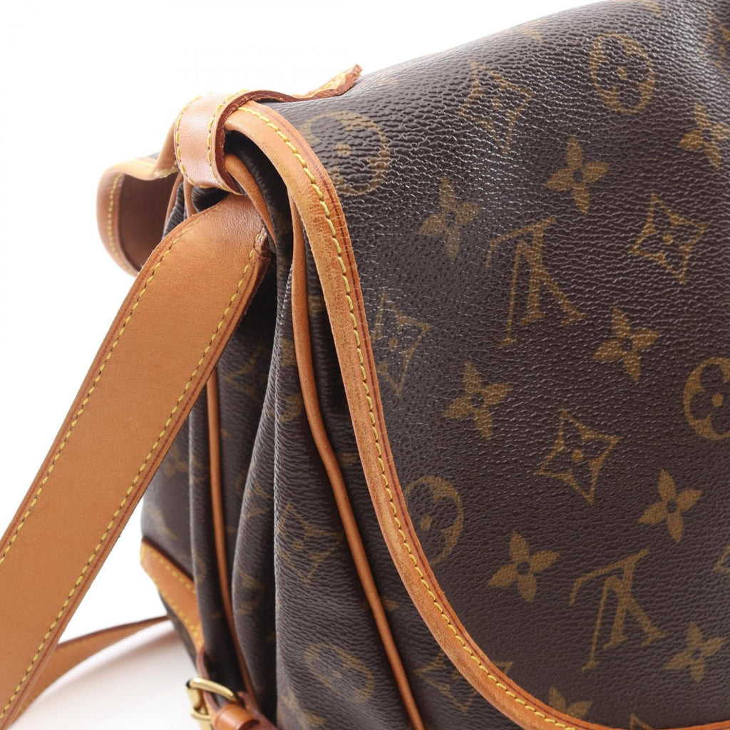 Louis Vuitton Brown Coated Canvas Pvc Monogram Leather Handbag Shoulder Bag