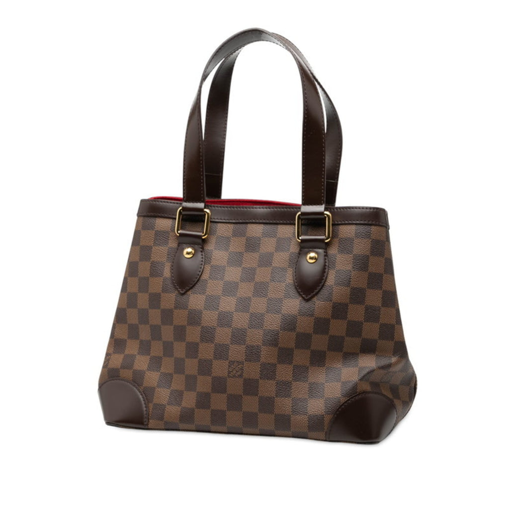 Louis Vuitton Brown Pvc Leather Handbag Tote Bag