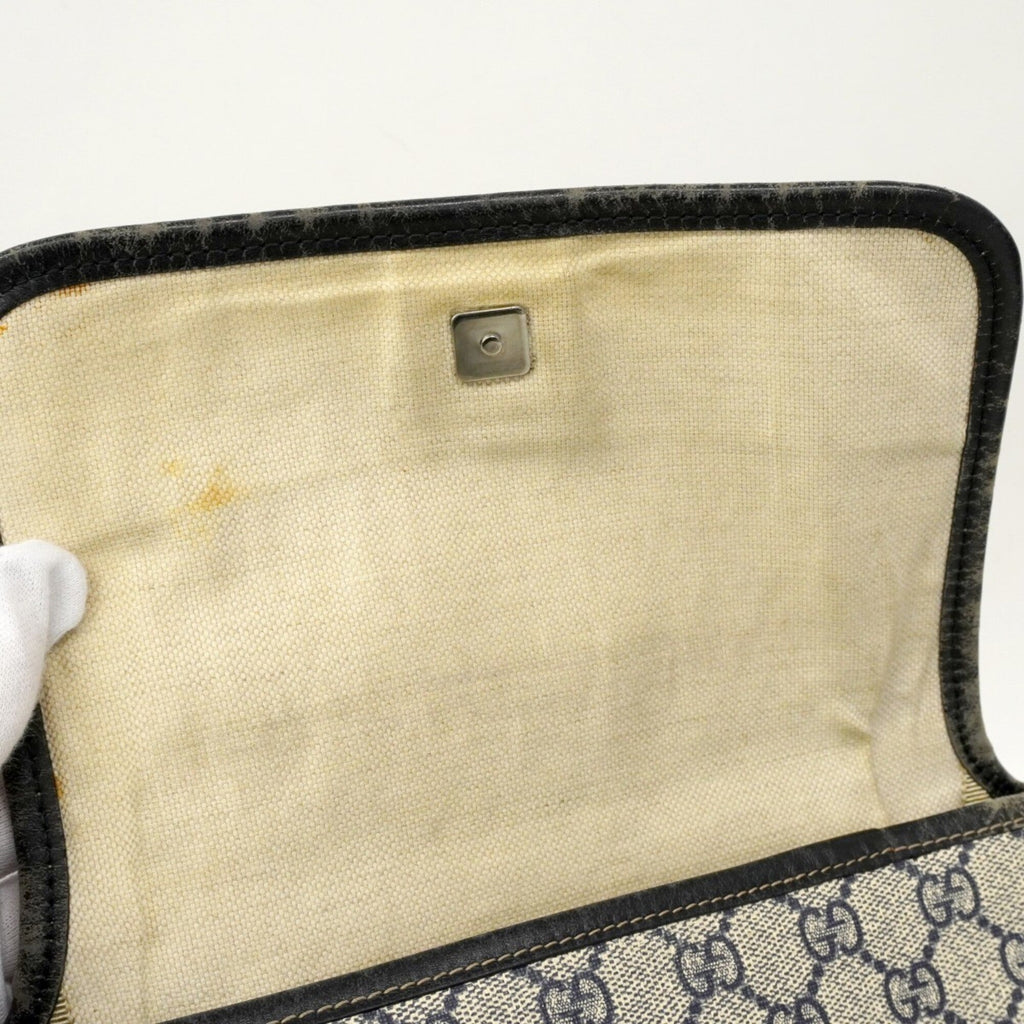 Gucci Navy Pvc Shoulder Bag (Pre-Owned)