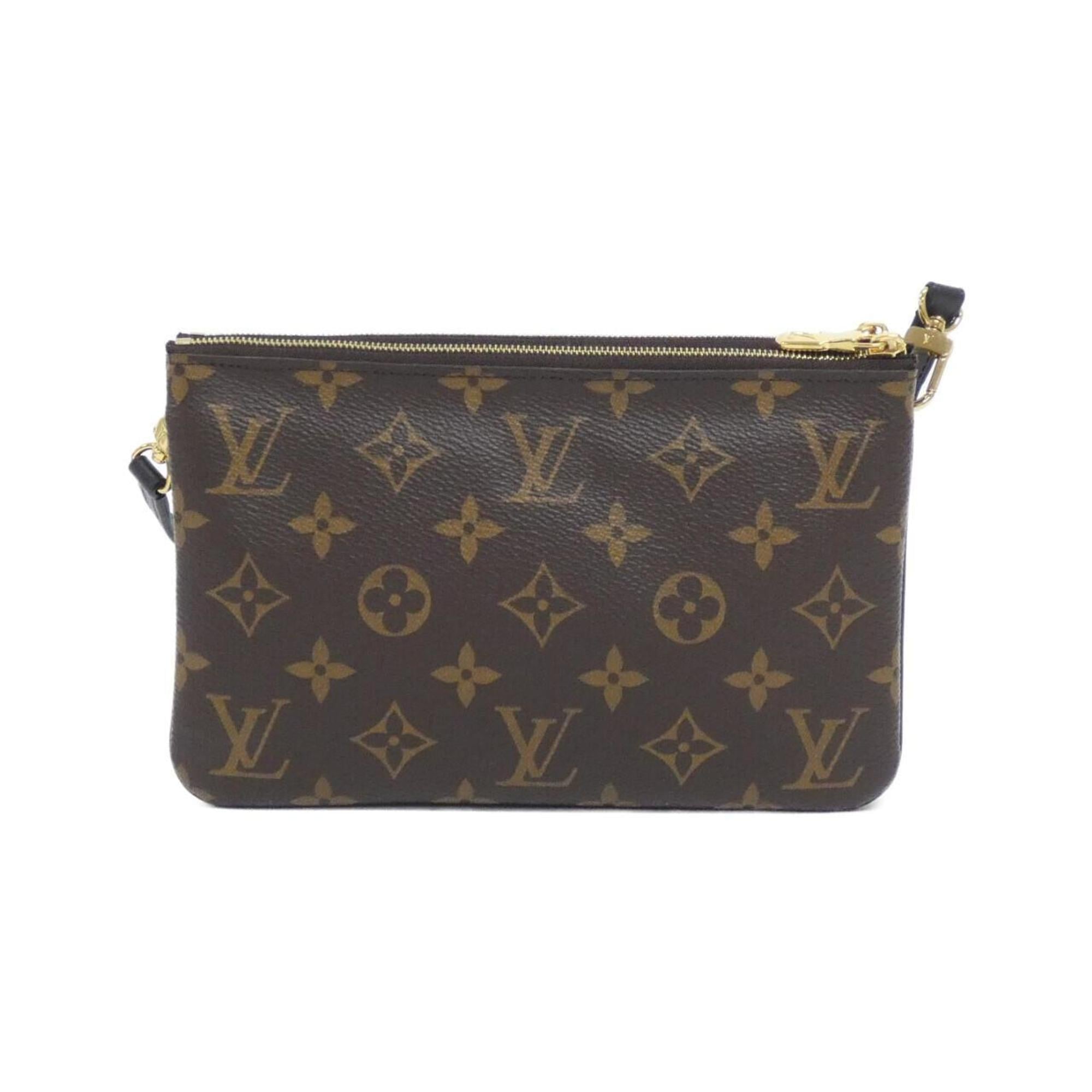Louis Vuitton Marron Coated Canvas Pochette Shoulder Bag