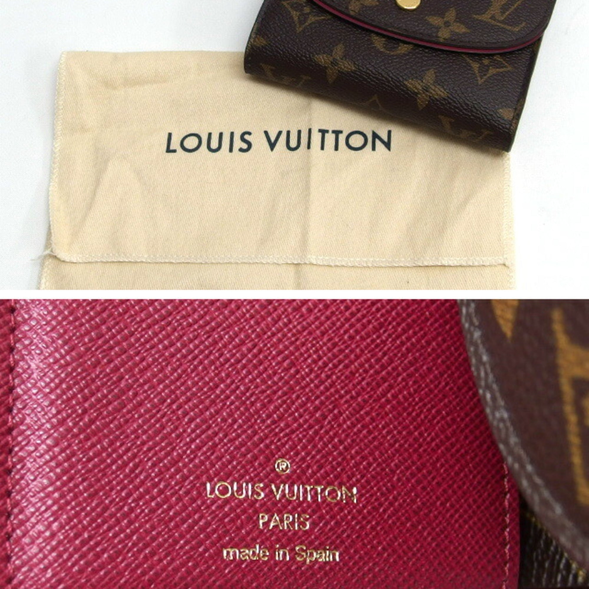 Louis Vuitton Monogram Fuchsia Pink Monogram Monogram Wallet (Tri-Fold)