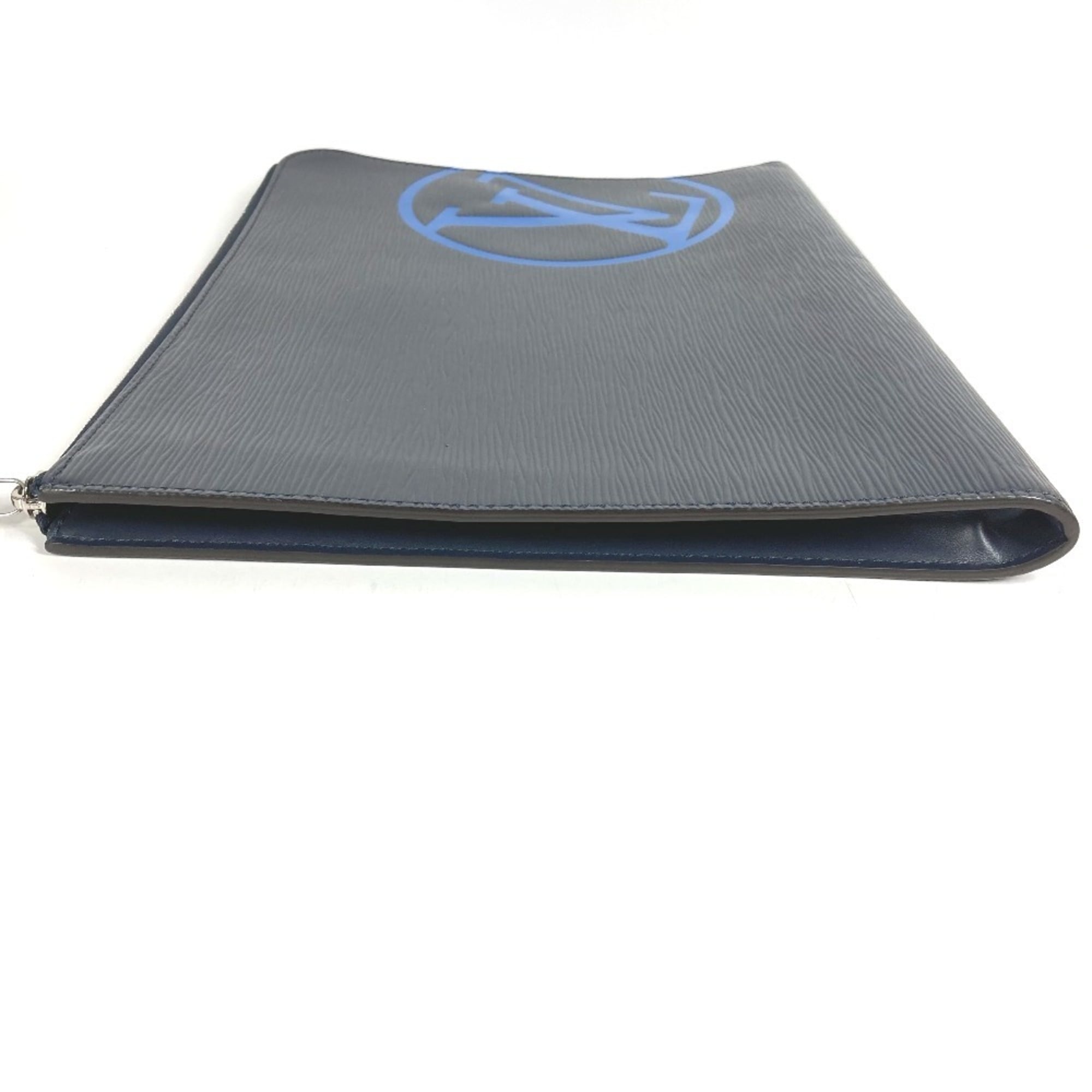 Louis Vuitton Epi Navy Blue Epi Leather Clutch Bag Pochette