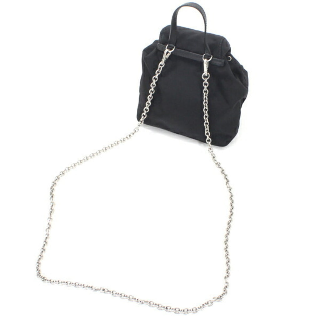 Prada Black Nero Nylon Leather Shoulder Bag