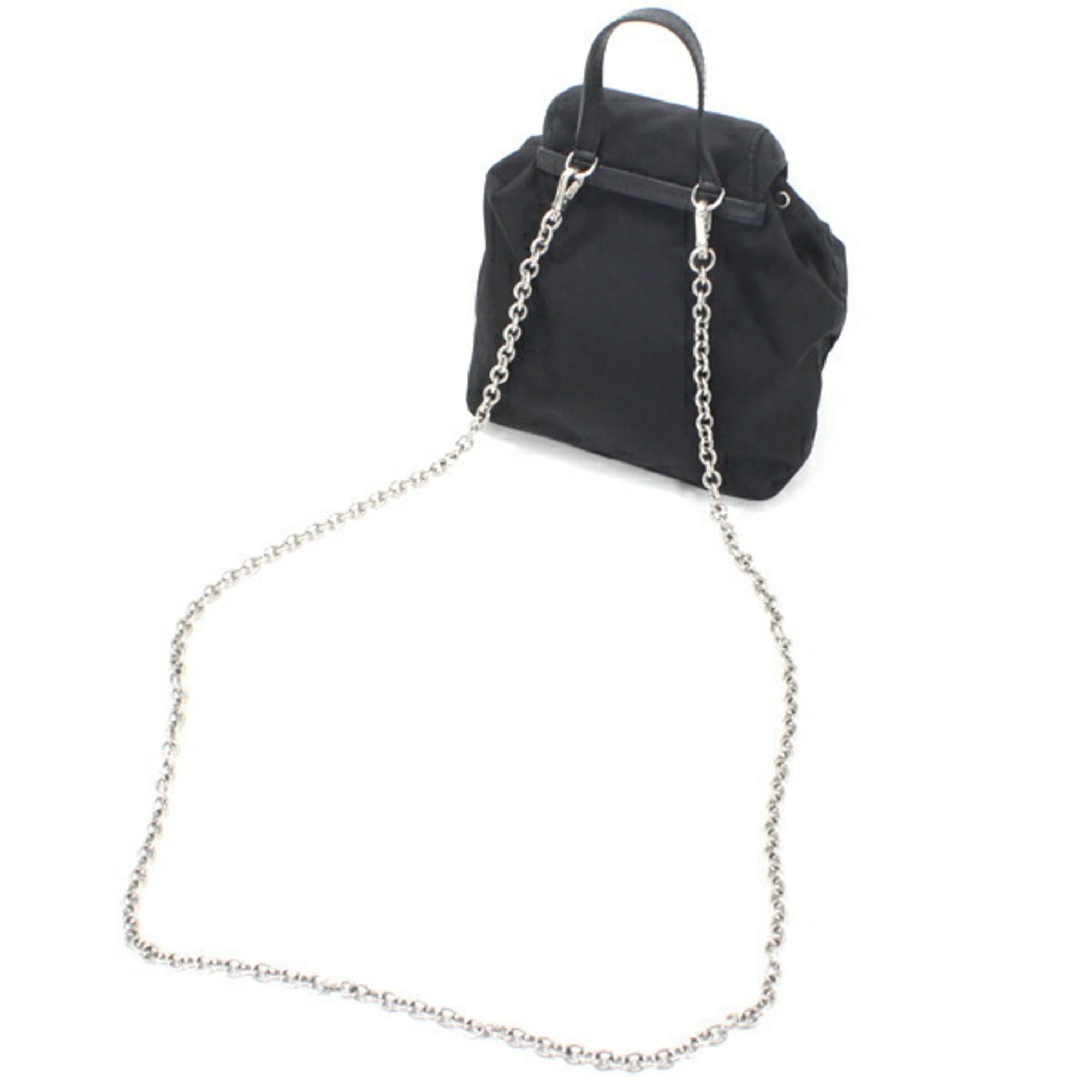 Prada Black Nero Nylon Leather Shoulder Bag