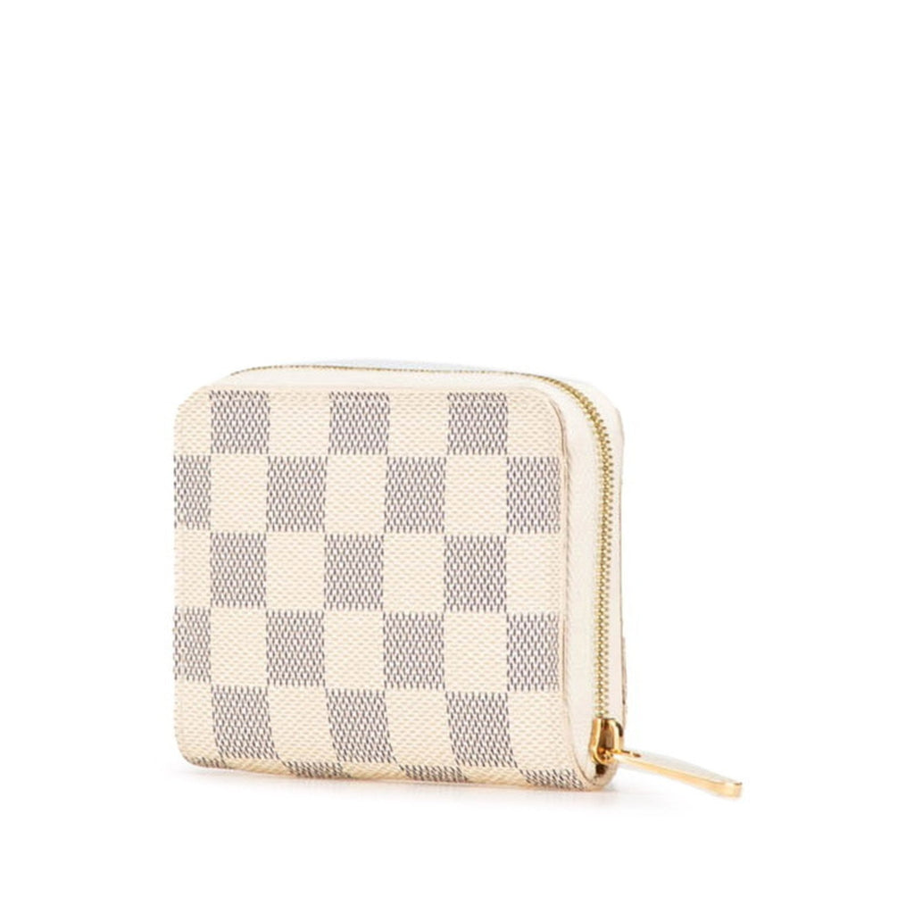 Louis Vuitton White Leather Pvc Coin Purse/Coin Case