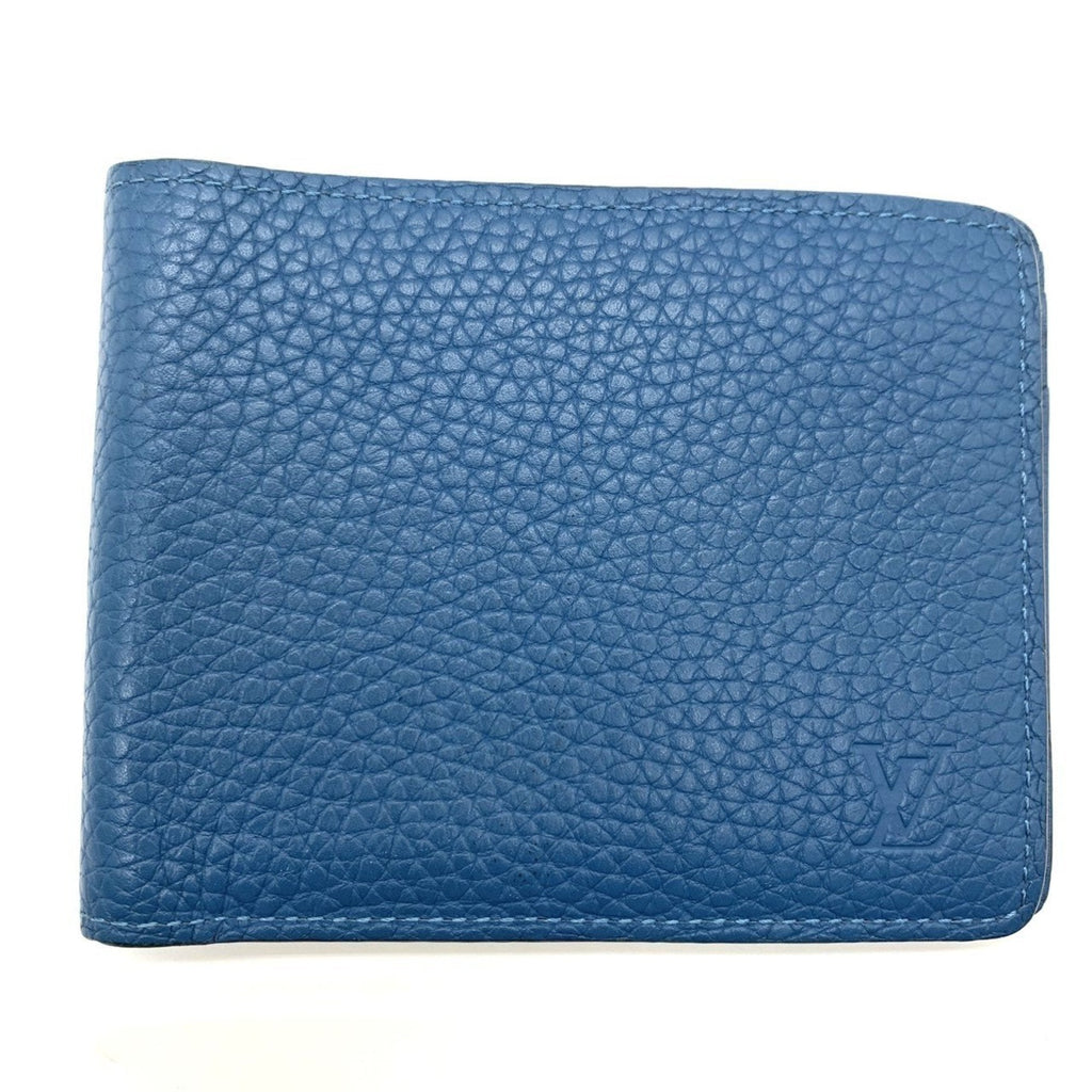 Louis Vuitton Taurillon Blue Leather Wallet