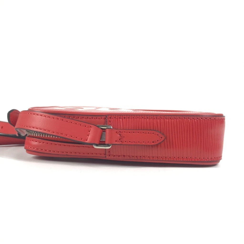 Louis Vuitton Red Color White Epi Leather Pochette Shoulder Bag