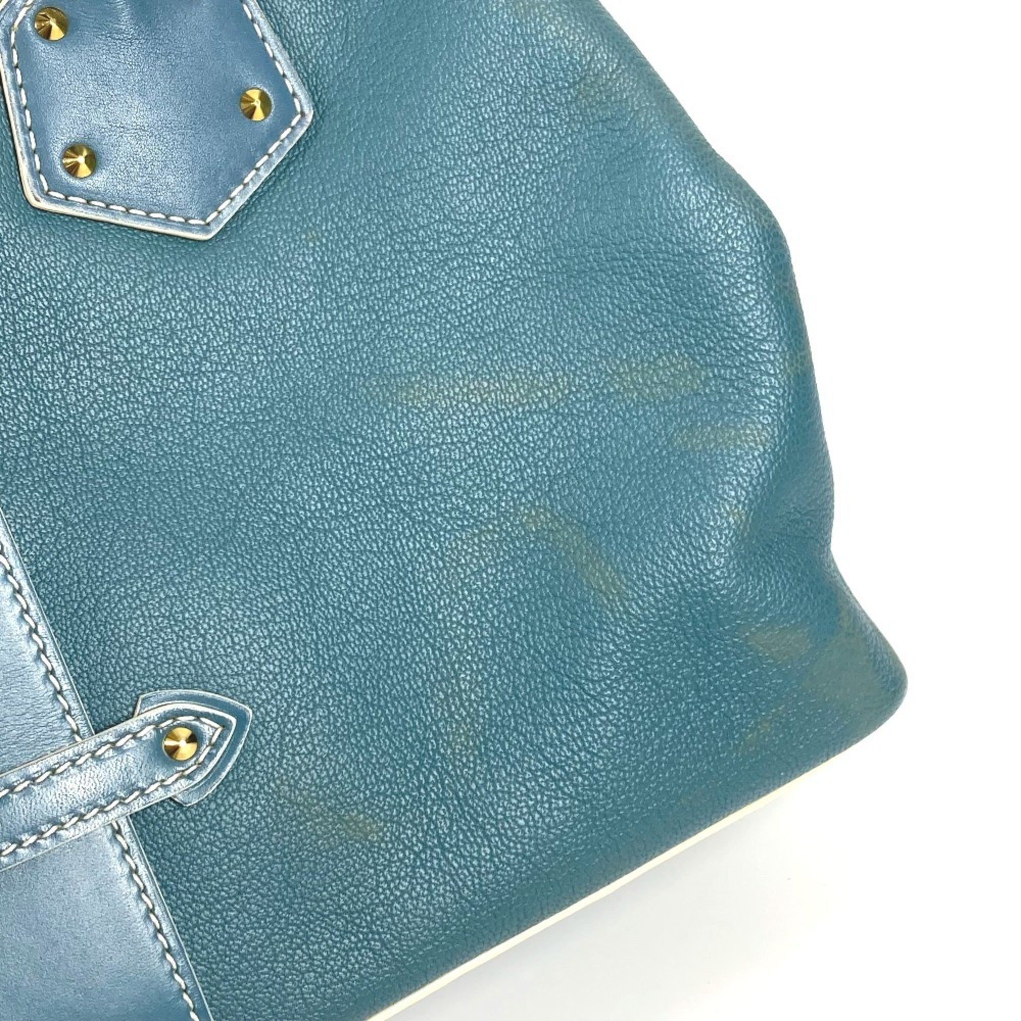Louis Vuitton Blue Suhali Leather Leather Handbag Tote Bag