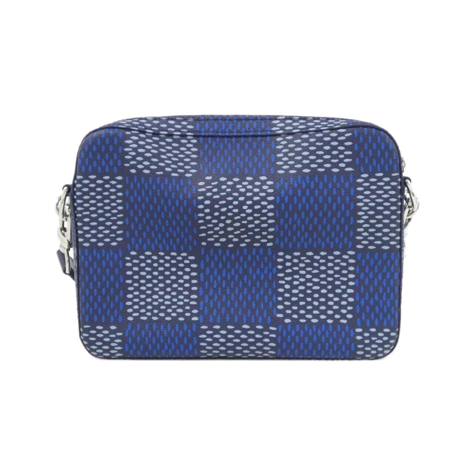 Louis Vuitton Blue Coated Canvas Handbag Pouch