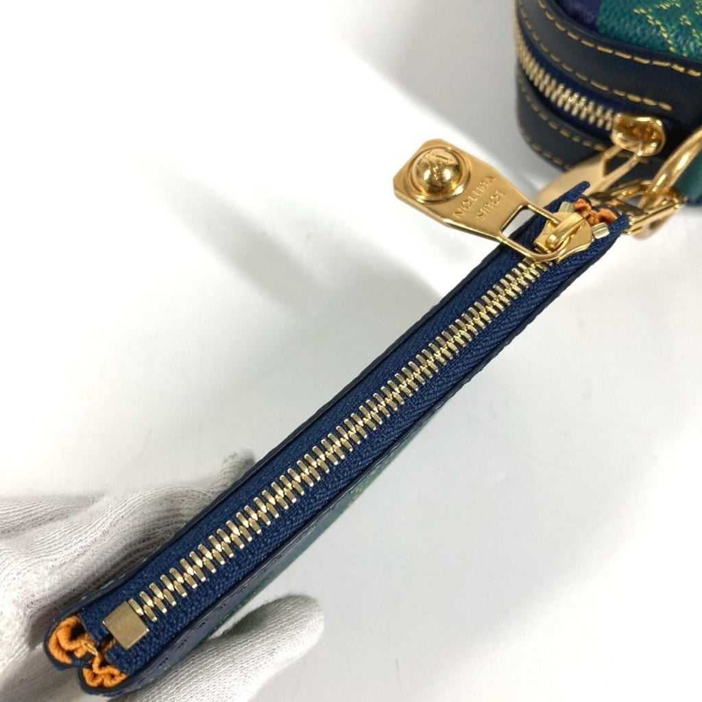 Louis Vuitton Blue Green Clutch Bag