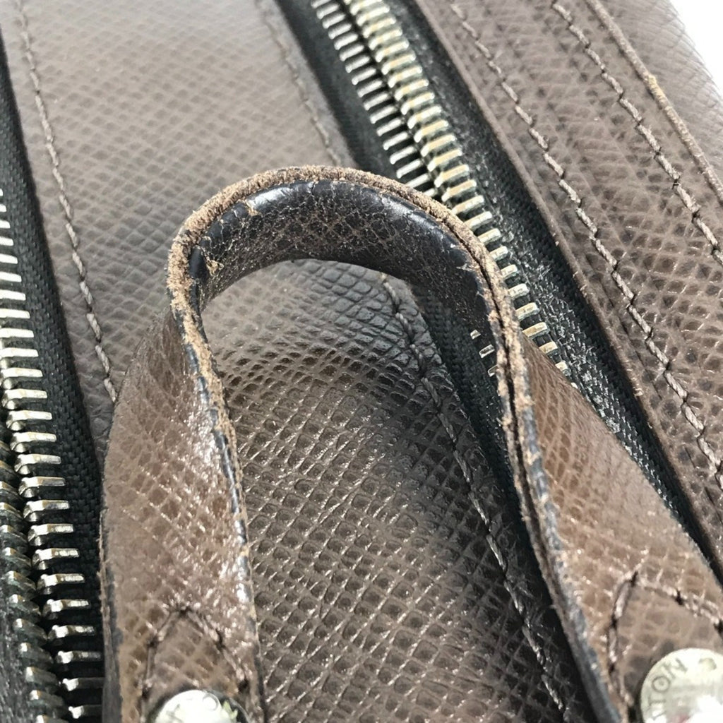Louis Vuitton Brown Grizzly Taiga Leather Pouch