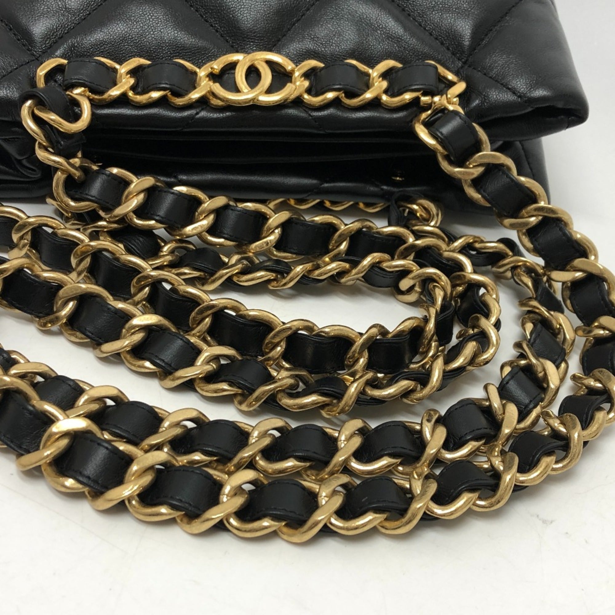 Chanel Black Leather Shoulder Bag