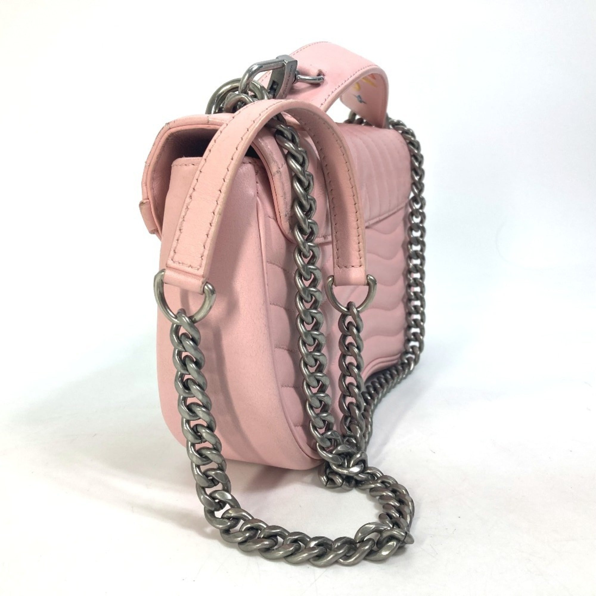 Louis Vuitton Pink Leather Handbag Shoulder Bag