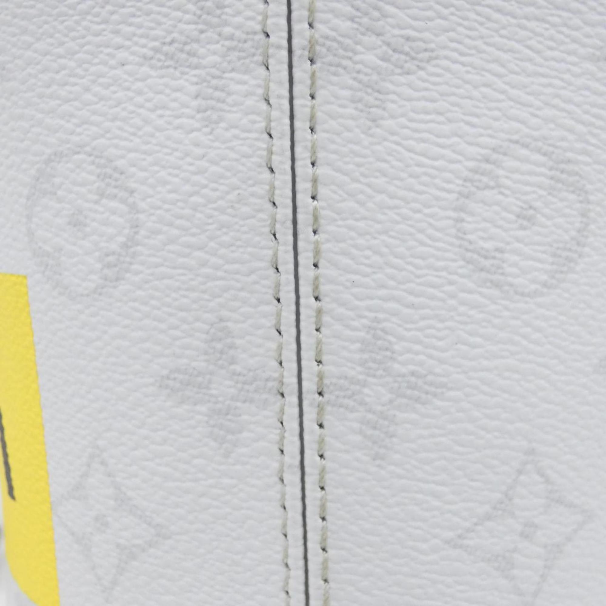 Louis Vuitton Blanc White Coated Canvas Shoulder Bag