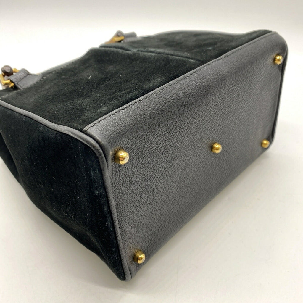 Gucci Black Suede Handbag (Pre-Owned)