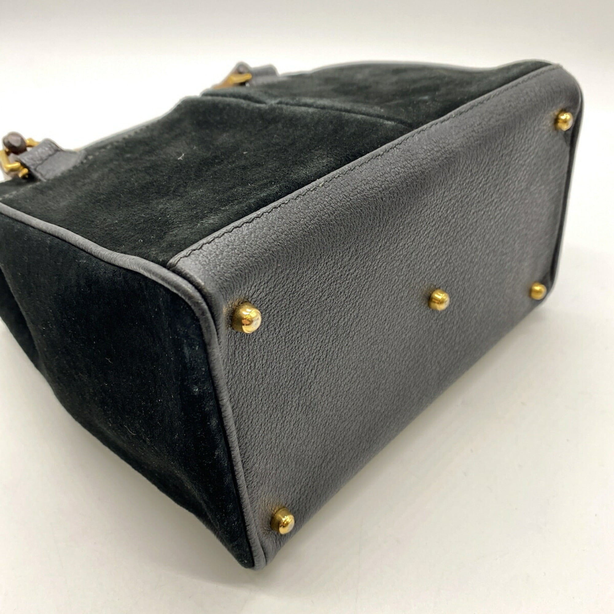 Gucci Black Suede Handbag (Pre-Owned)