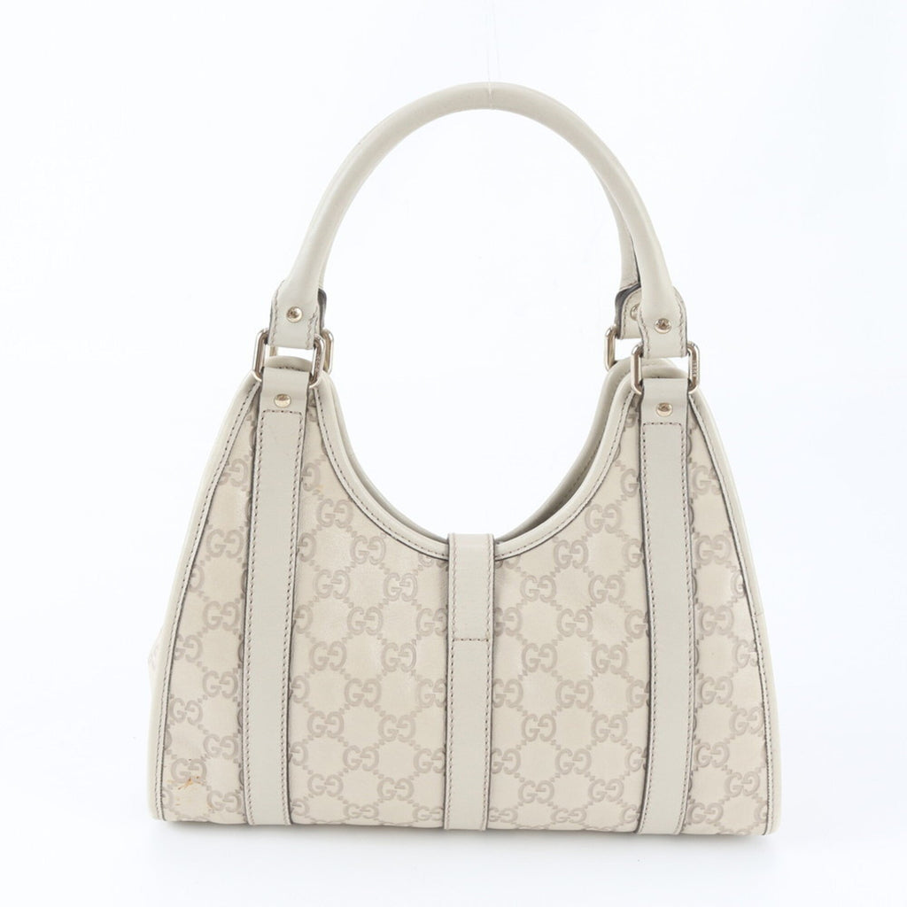 Gucci Guccissima White Leather Handbag (Pre-Owned)