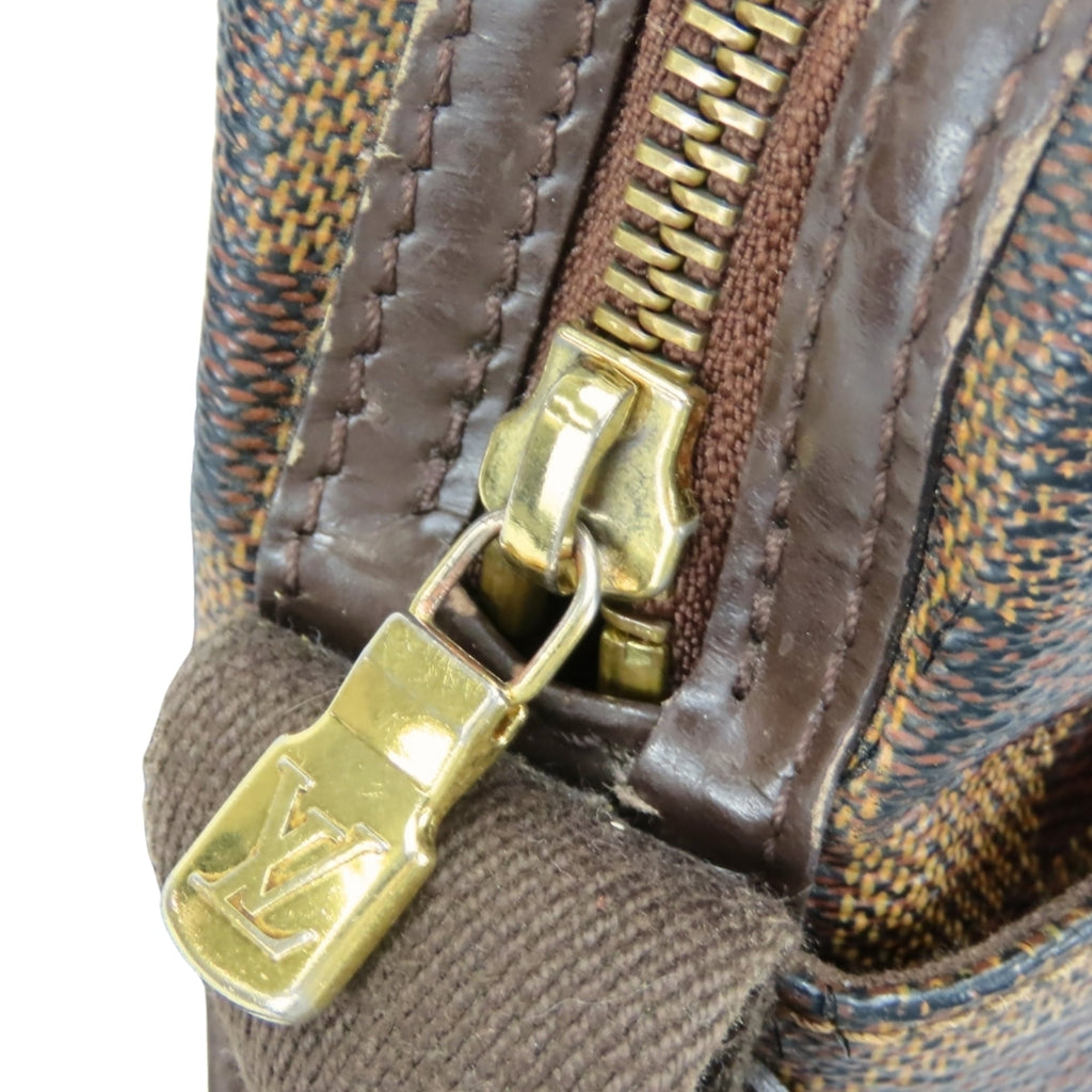 Louis Vuitton Damier Brown Damier Canvas Ebene Damier Canvas Leather Shoulder Bag