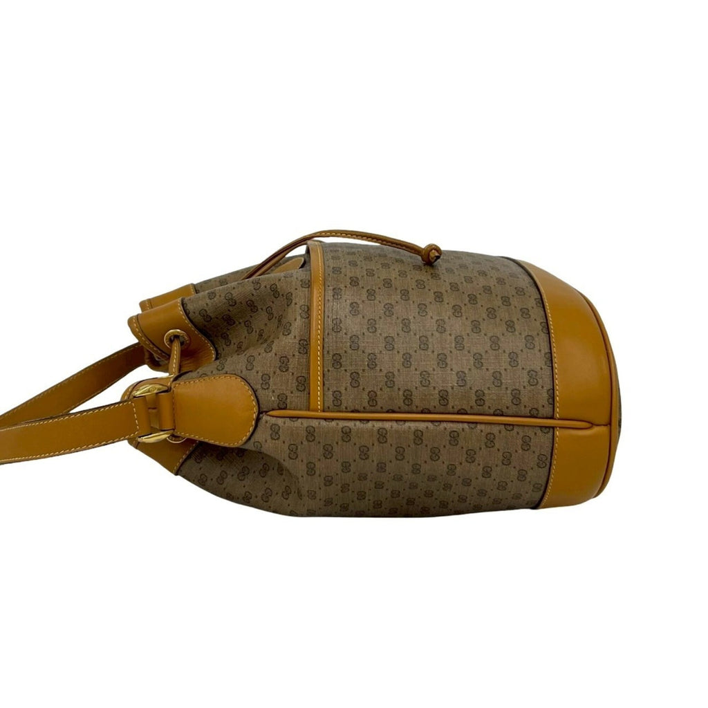 Gucci Brown Pvc Leather Boston Bag Handbag Shoulder Bag (Pre-Owned)