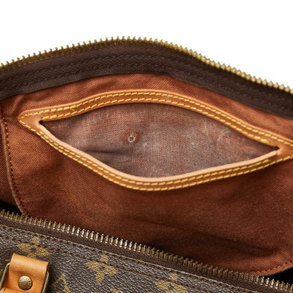 Louis Vuitton Brown Pvc Leather Boston Bag Handbag