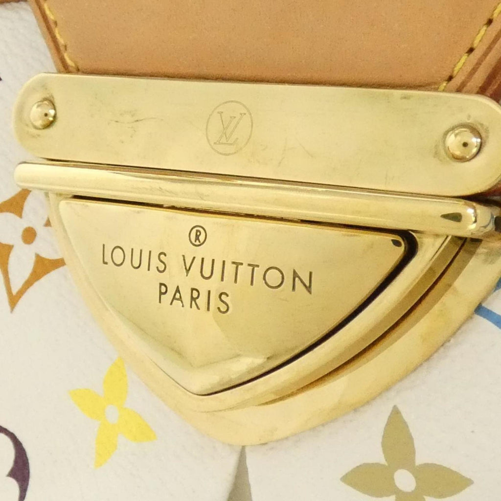 Louis Vuitton White Coated Canvas Shoulder Bag