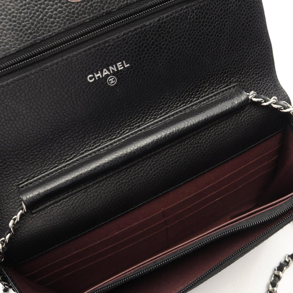 Chanel Black Grained Calfskin Handbag Shoulder Bag