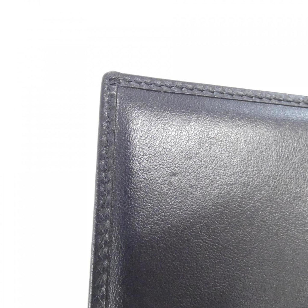 Gucci Beige Navy Canvas Leather Chain/Shoulder Wallet (Pre-Owned)