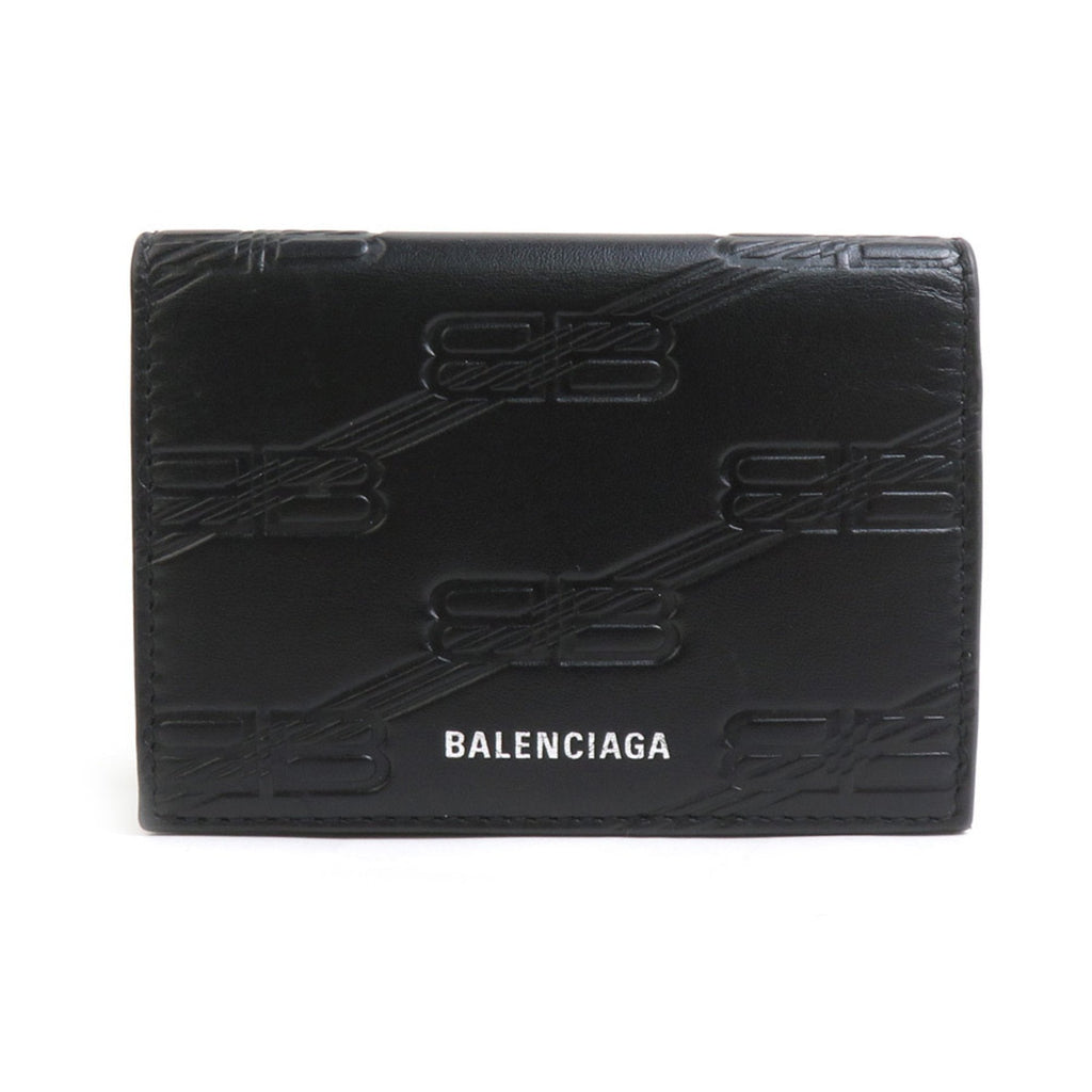 Balenciaga Black Leather Wallet (Tri-Fold)