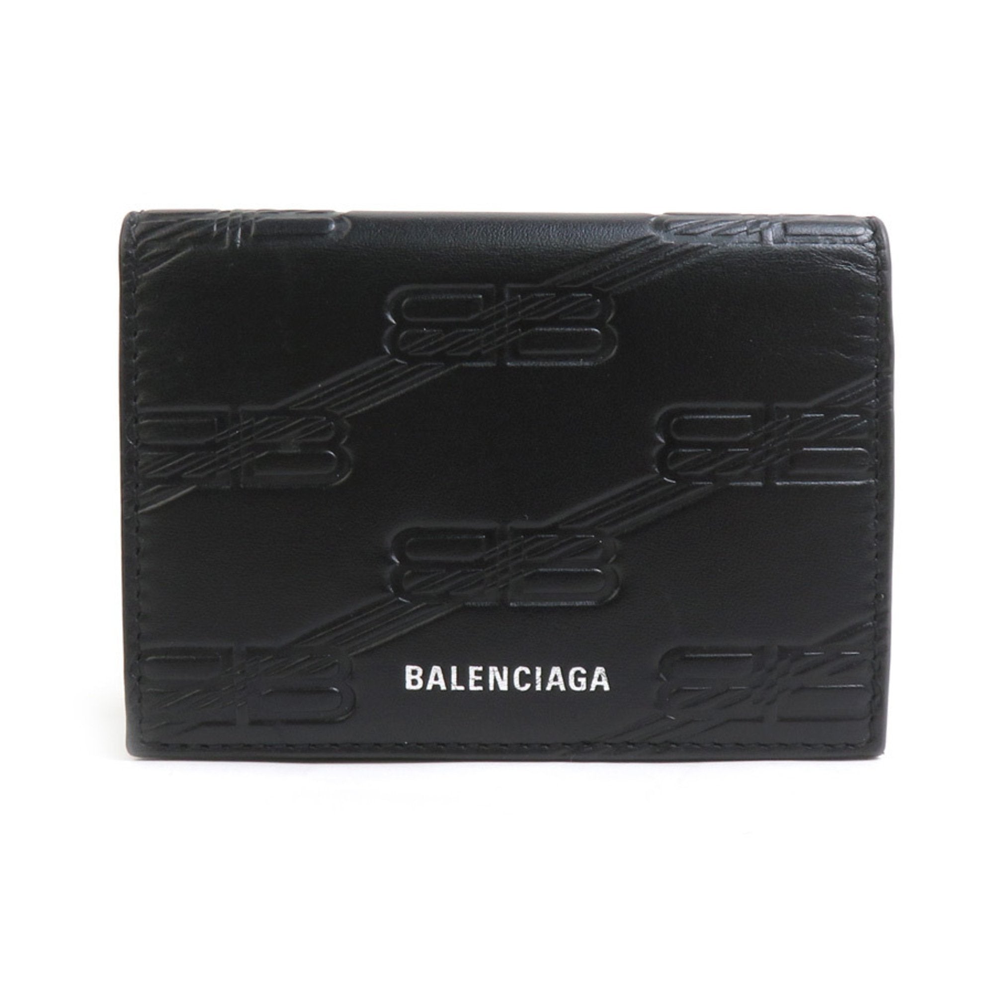 Balenciaga Black Leather Wallet (Tri-Fold)