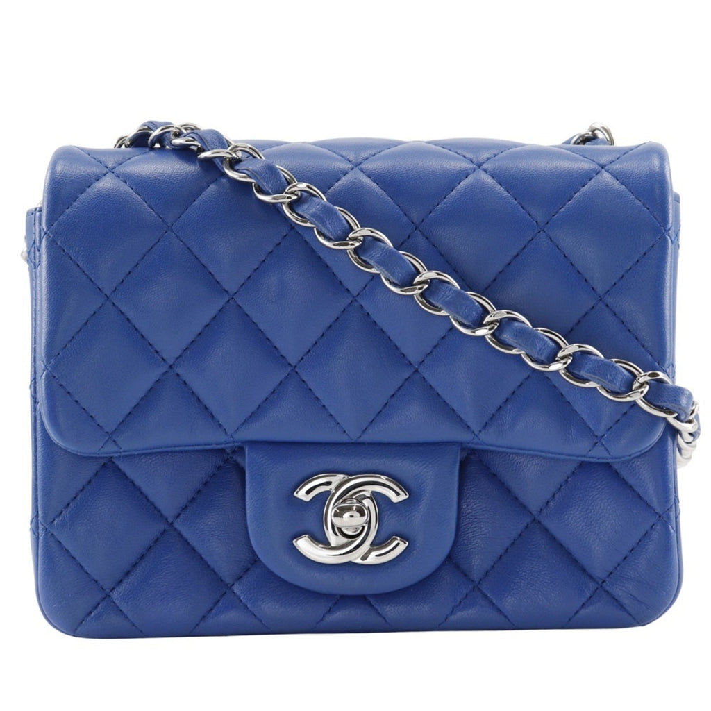 Chanel Blue Leather Shoulder Bag
