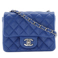 Chanel Blue Leather Shoulder Bag