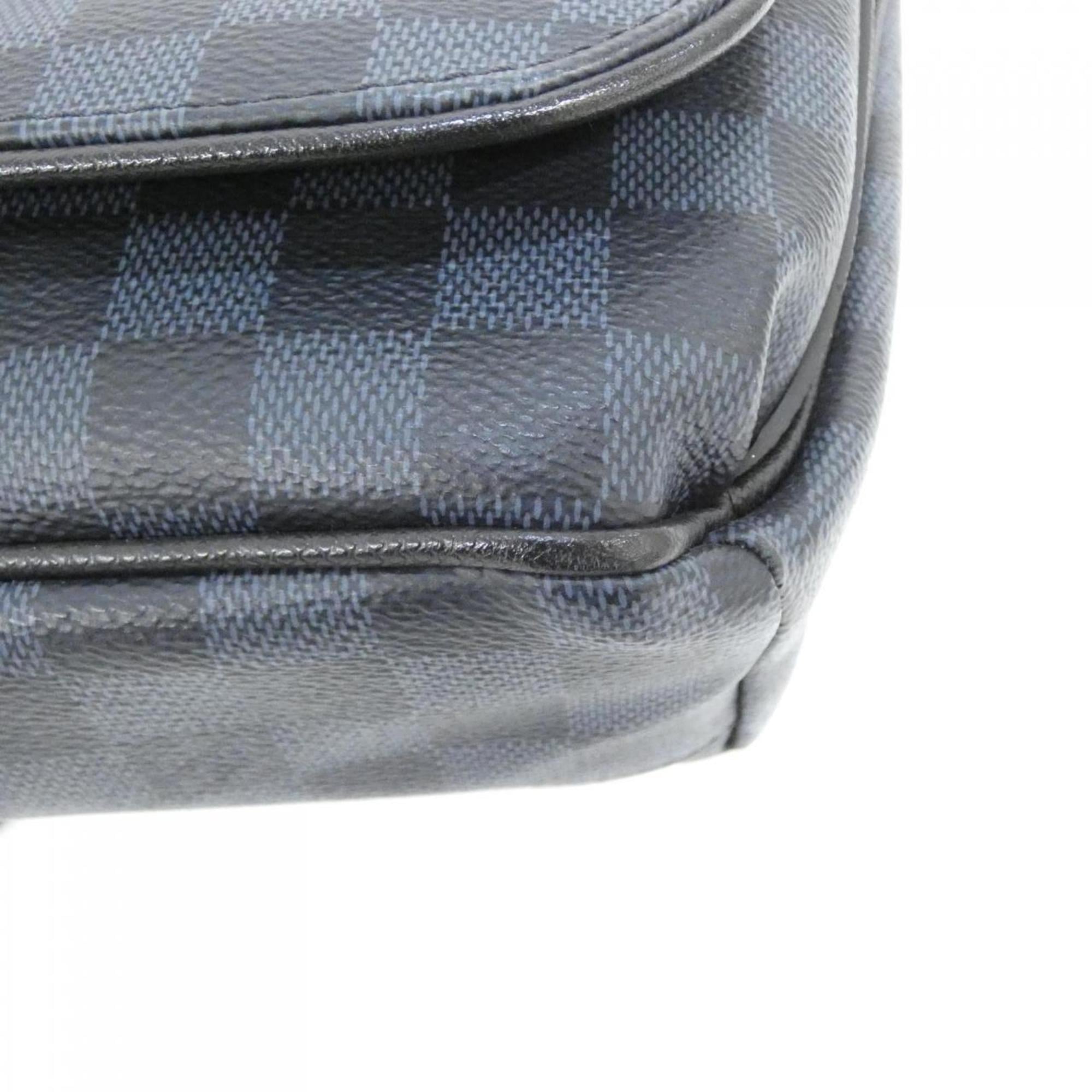 Louis Vuitton Black Cobalt Coated Canvas Shoulder Bag