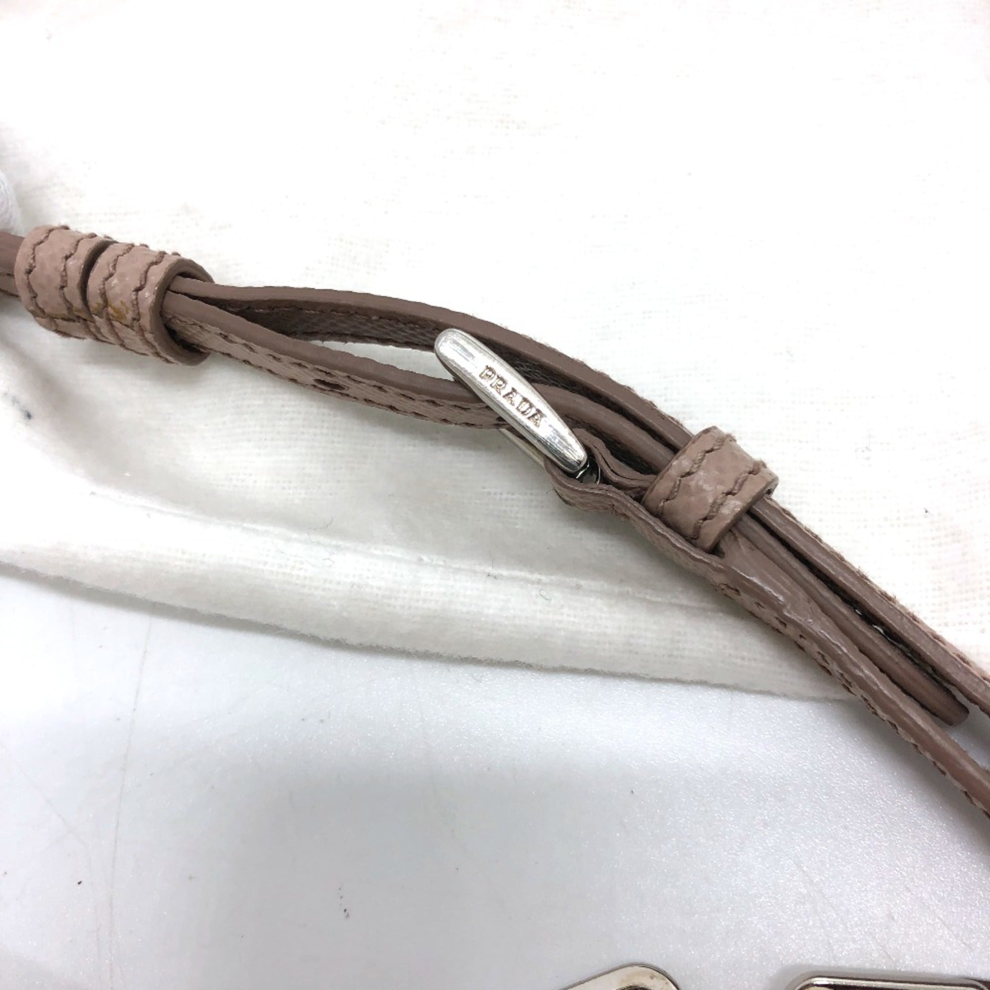 Prada Beige Leather Shoulder Bag