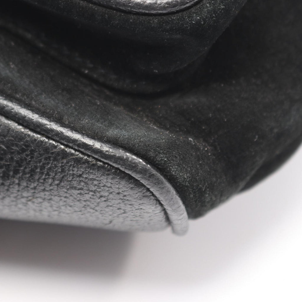 Gucci Black Suede Leather Backpack (Pre-Owned)