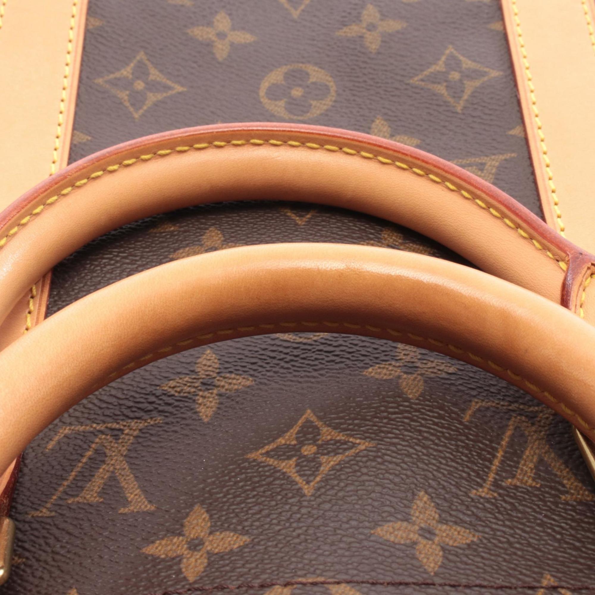 Louis Vuitton Brown Coated Canvas Pvc Monogram Leather Boston Bag