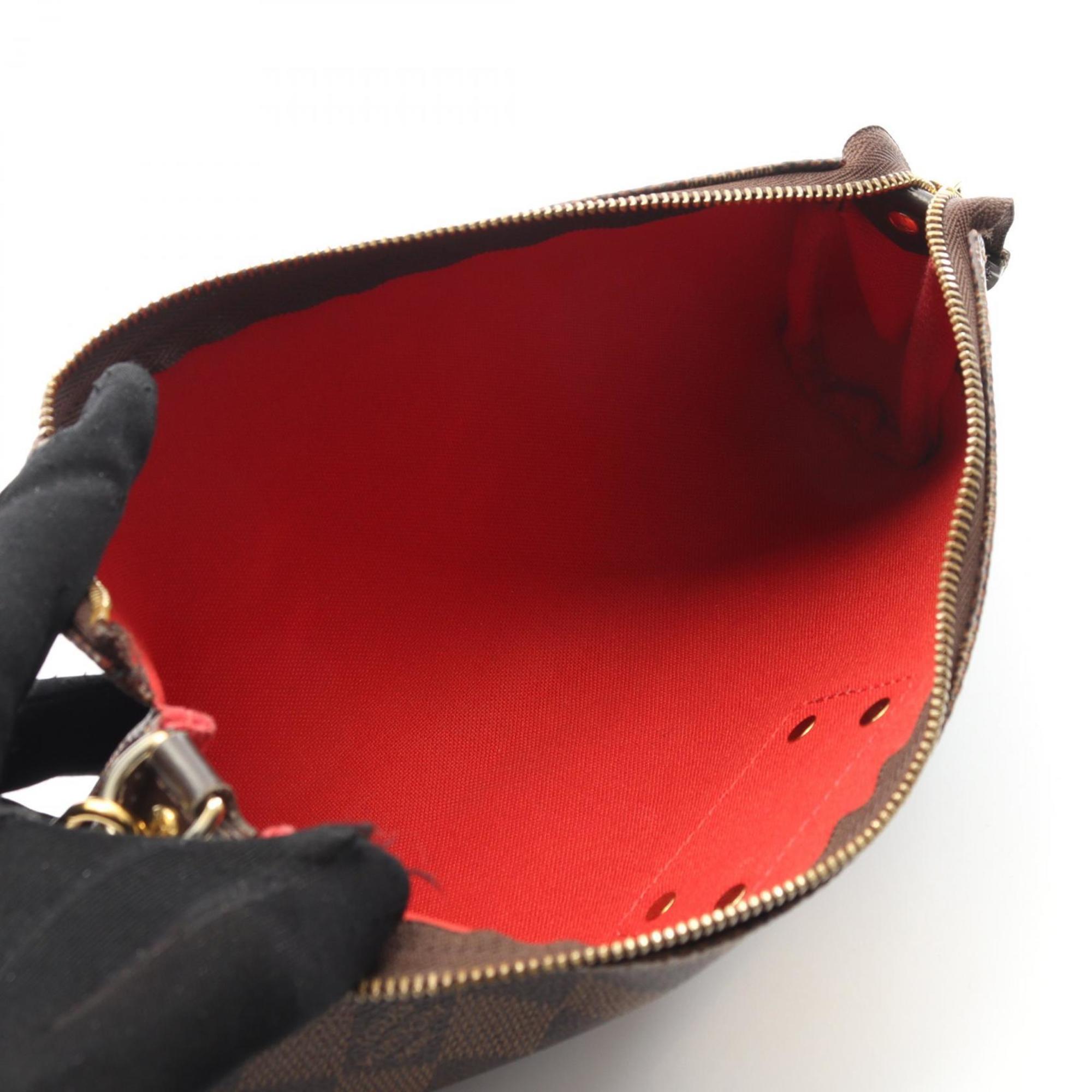 Louis Vuitton Brown Coated Canvas Leather Handbag