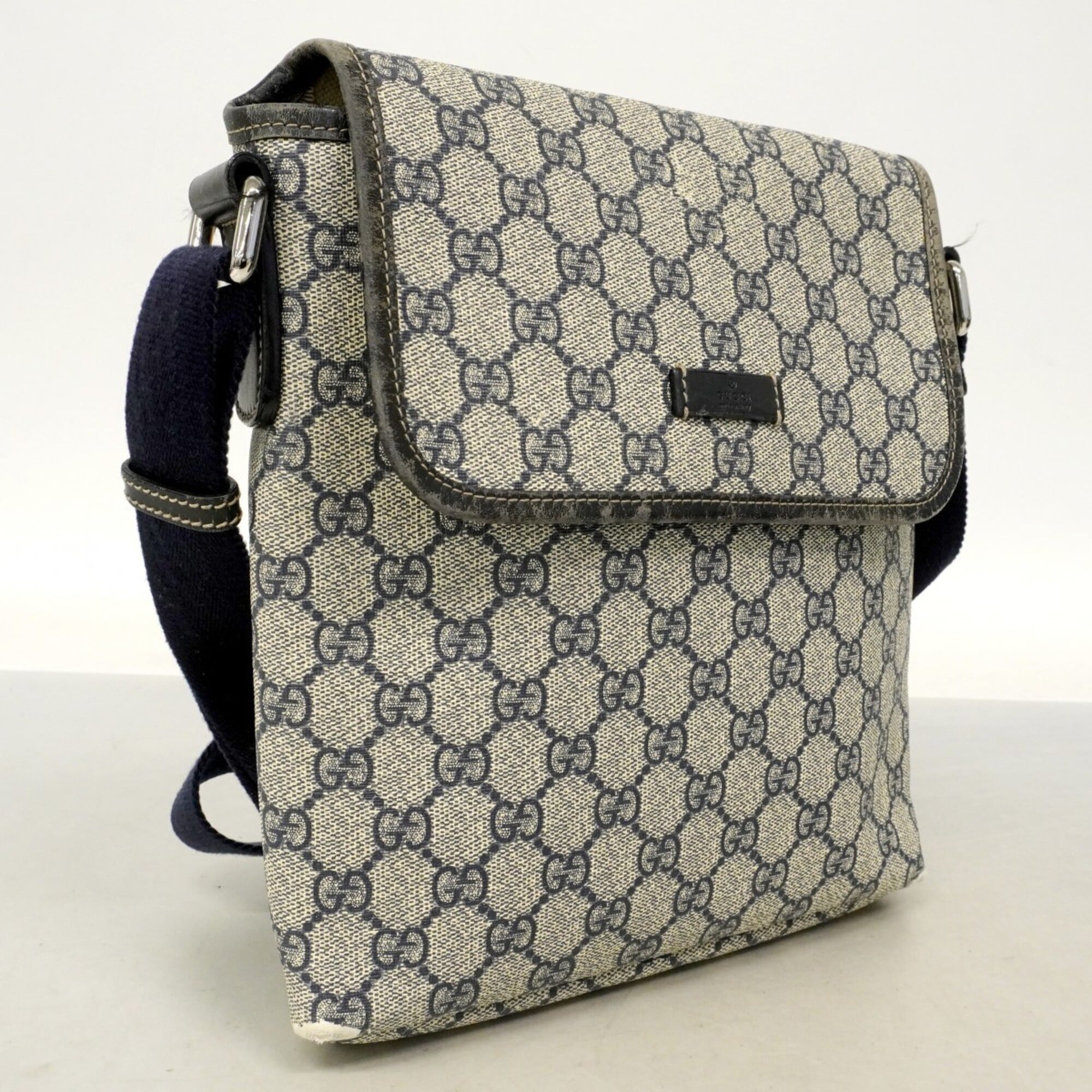 Gucci Navy Pvc Shoulder Bag (Pre-Owned)