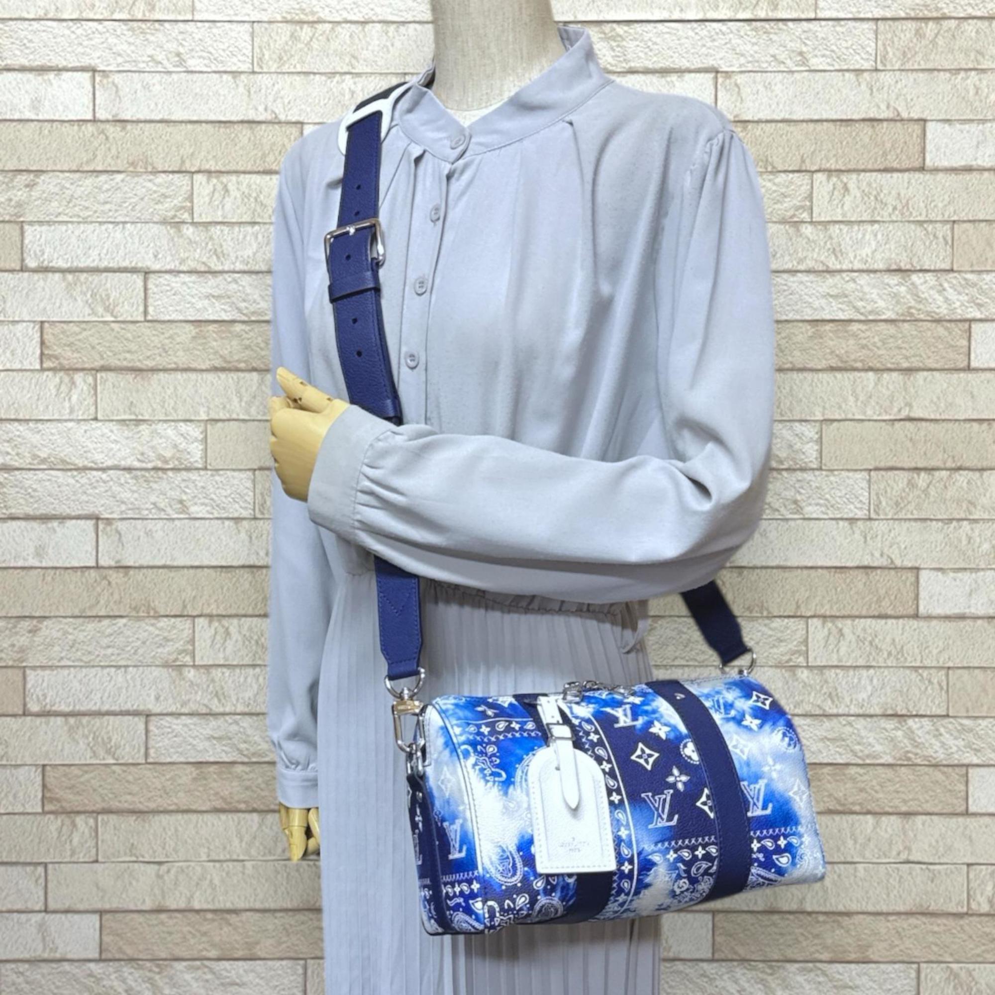 Louis Vuitton Blue White Monogram Shoulder Bag