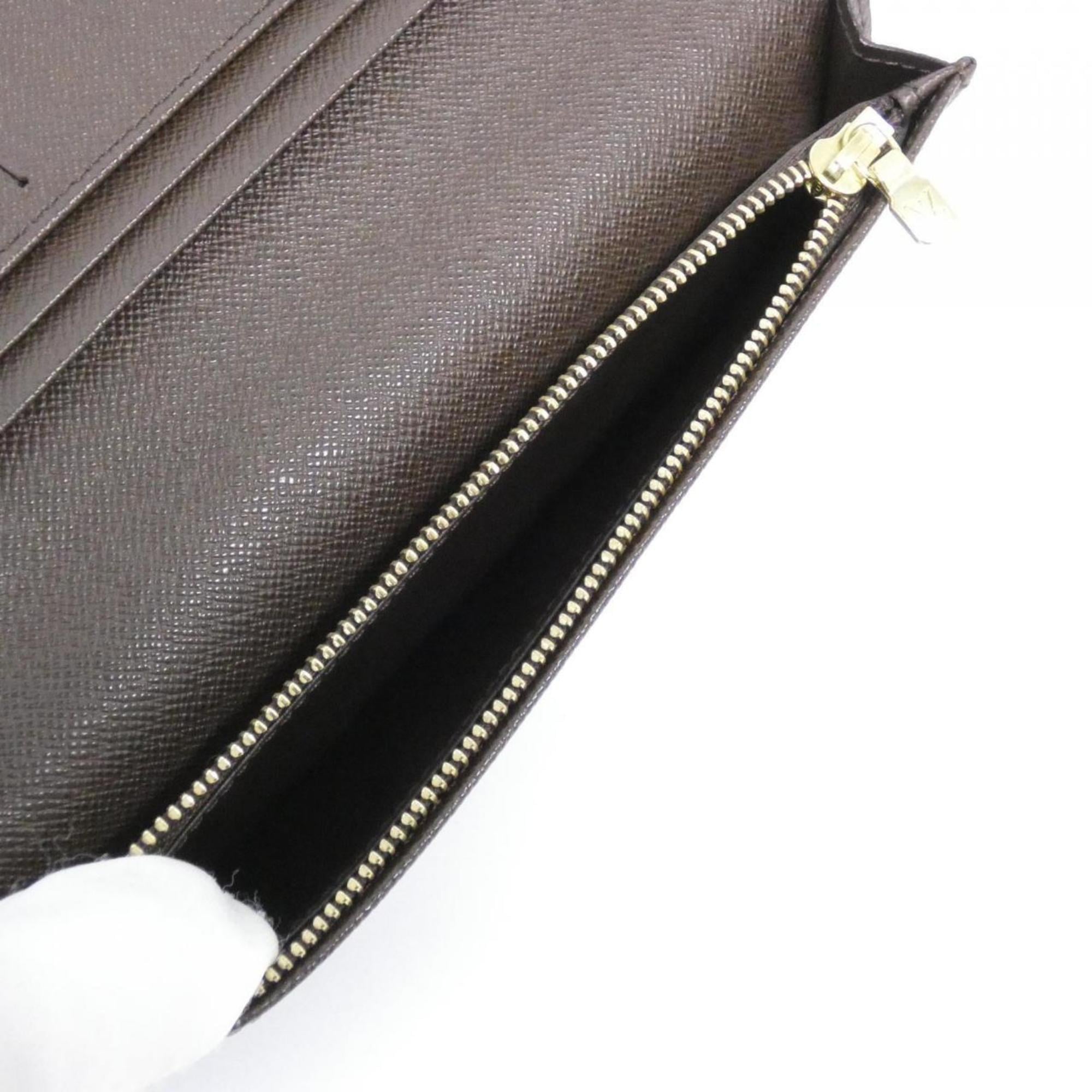 Louis Vuitton Brown Coated Canvas Long Wallet