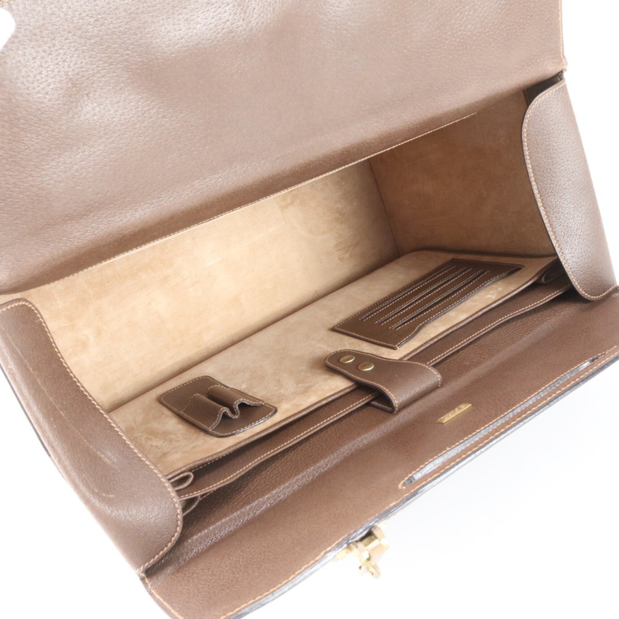 Gucci Brown Leather Handbag (Pre-Owned)