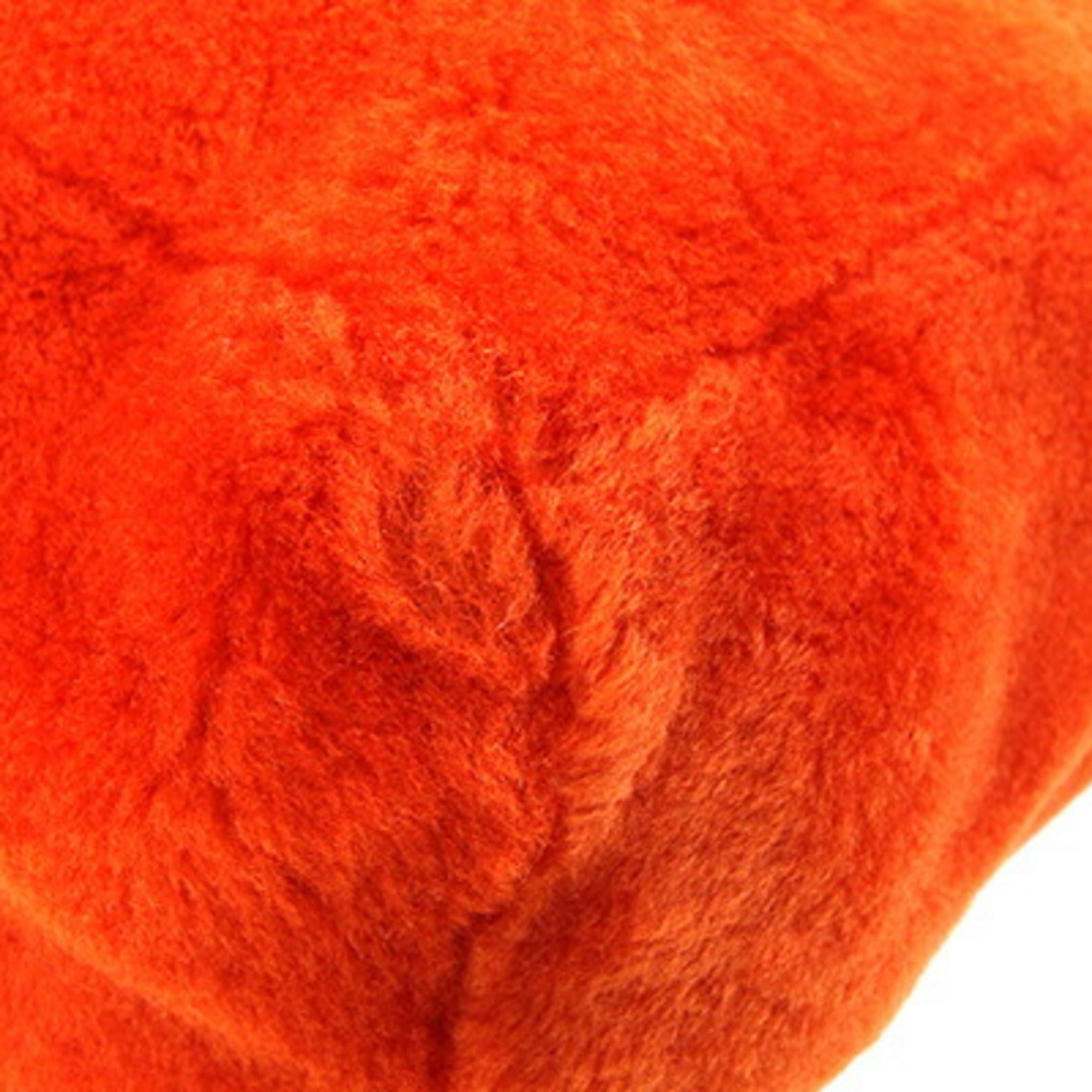 Prada Orange Suede Leather Tote Bag
