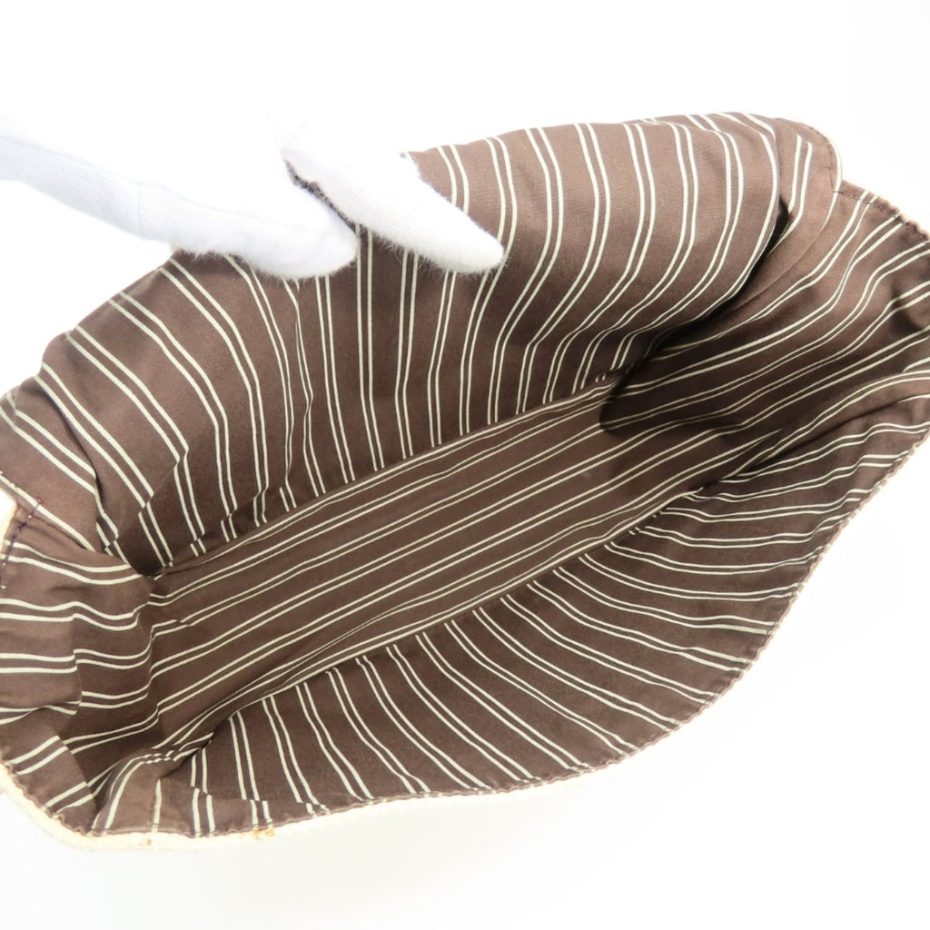 Louis Vuitton Brown Ecru Ivory Canvas Shoulder Bag