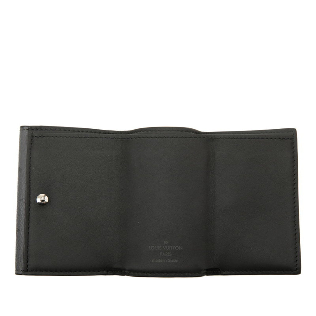 Louis Vuitton Black Pvc Leather Wallet (Tri-Fold)