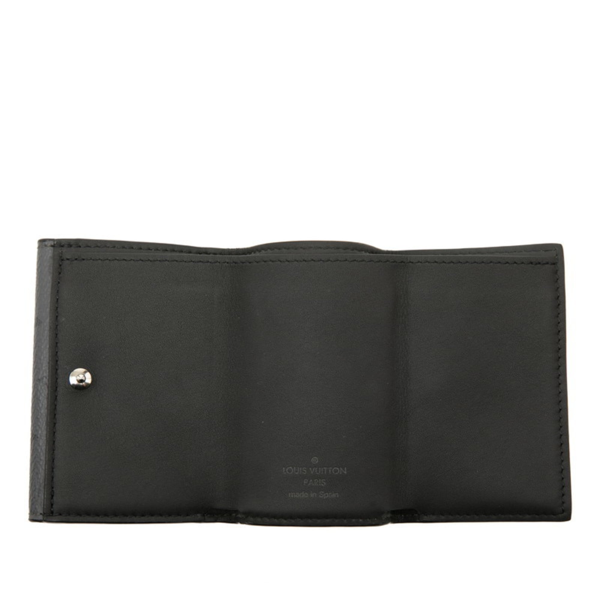 Louis Vuitton Black Pvc Leather Wallet (Tri-Fold)