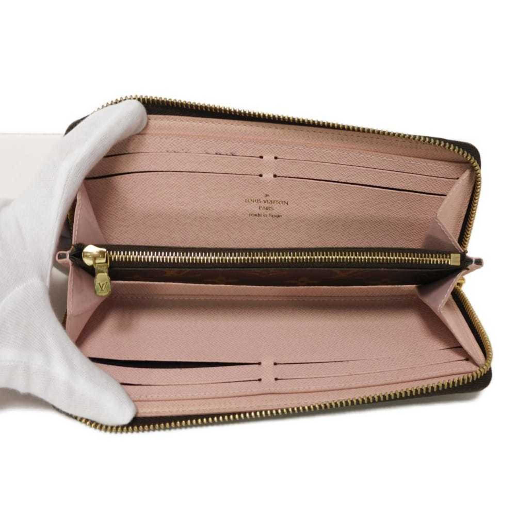 Louis Vuitton Brown Monogram Pink Rose Ballerine Monogram Canvas Leather Long Wallet