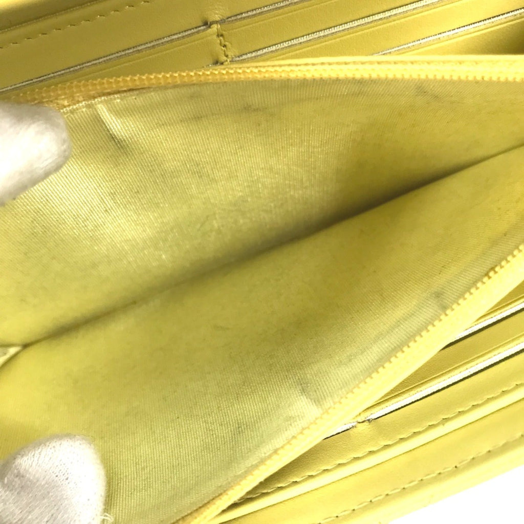 Chanel Yellow Leather Long Wallet (Bi-Fold)