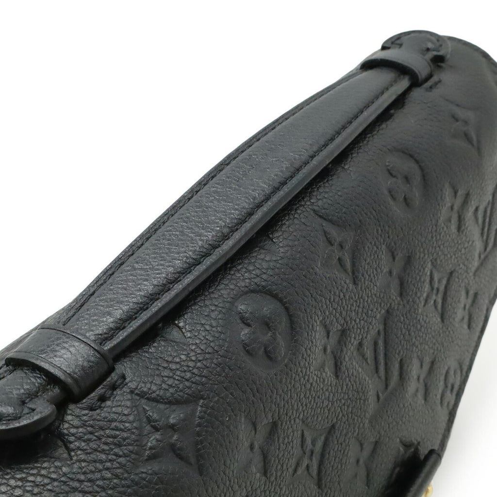 Louis Vuitton Black Noir Monogram Empreinte Handbag Pochette