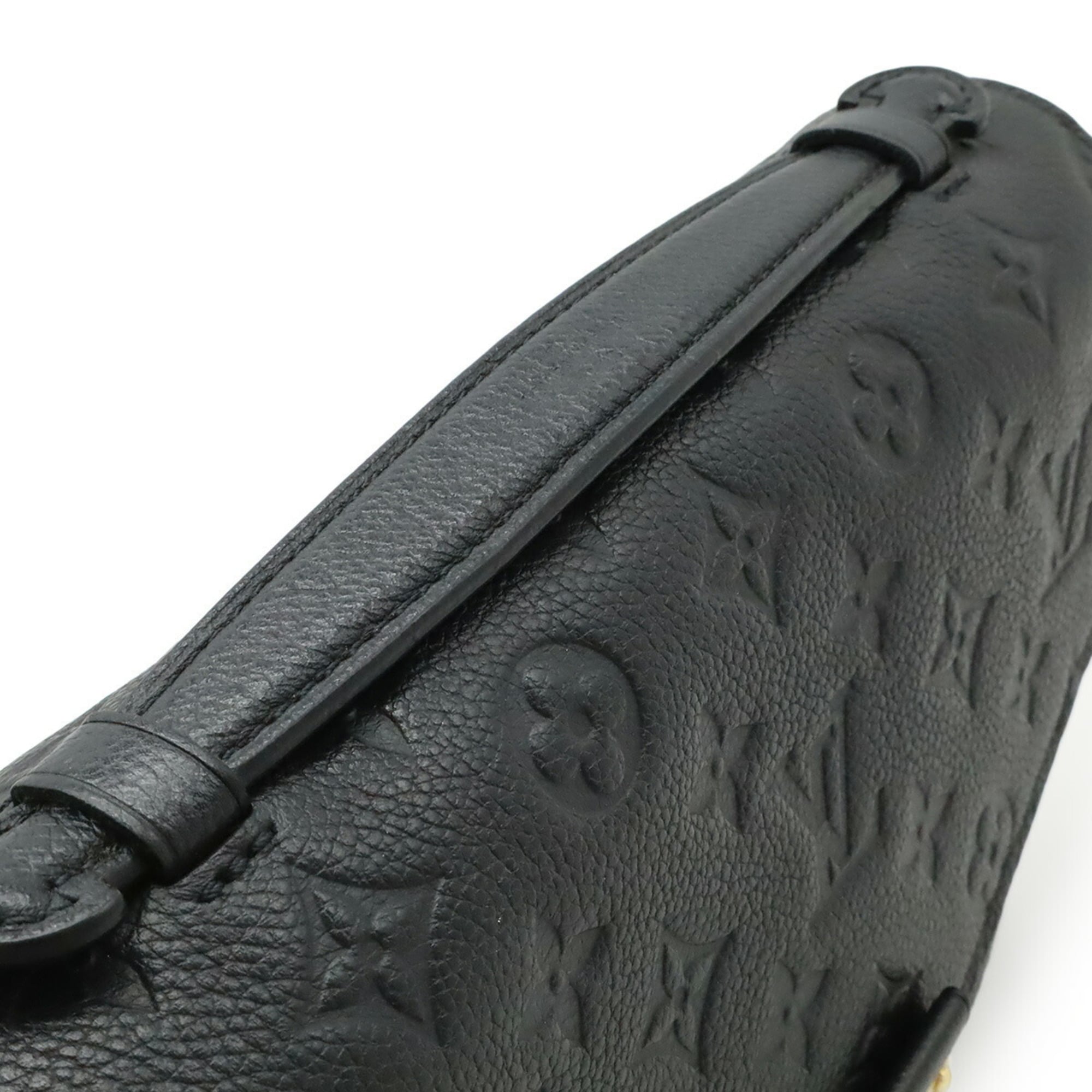 Louis Vuitton Black Noir Monogram Empreinte Handbag Pochette