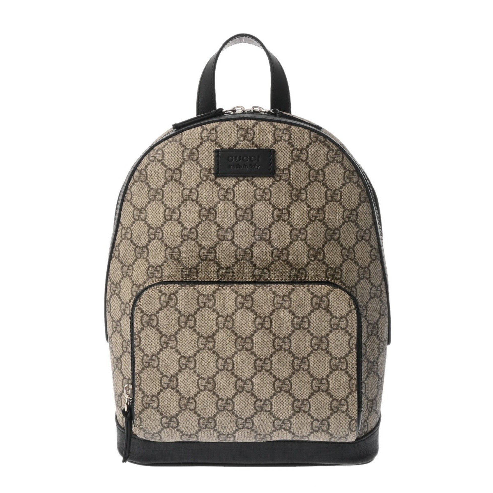 Gucci Beige Gg Supreme Leather Backpack (Pre-Owned)