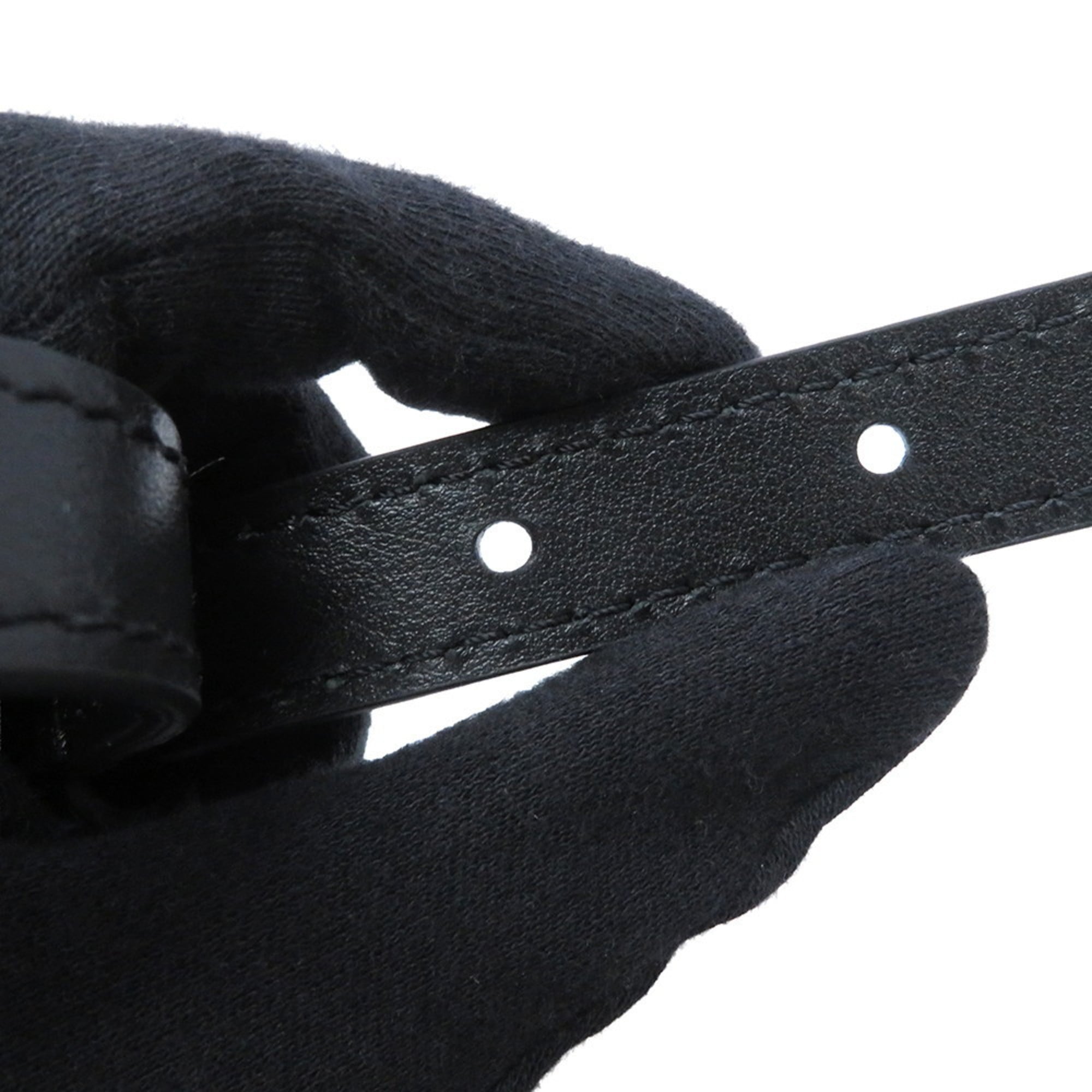 Louis Vuitton Black Noir White Leather Handbag Shoulder Bag